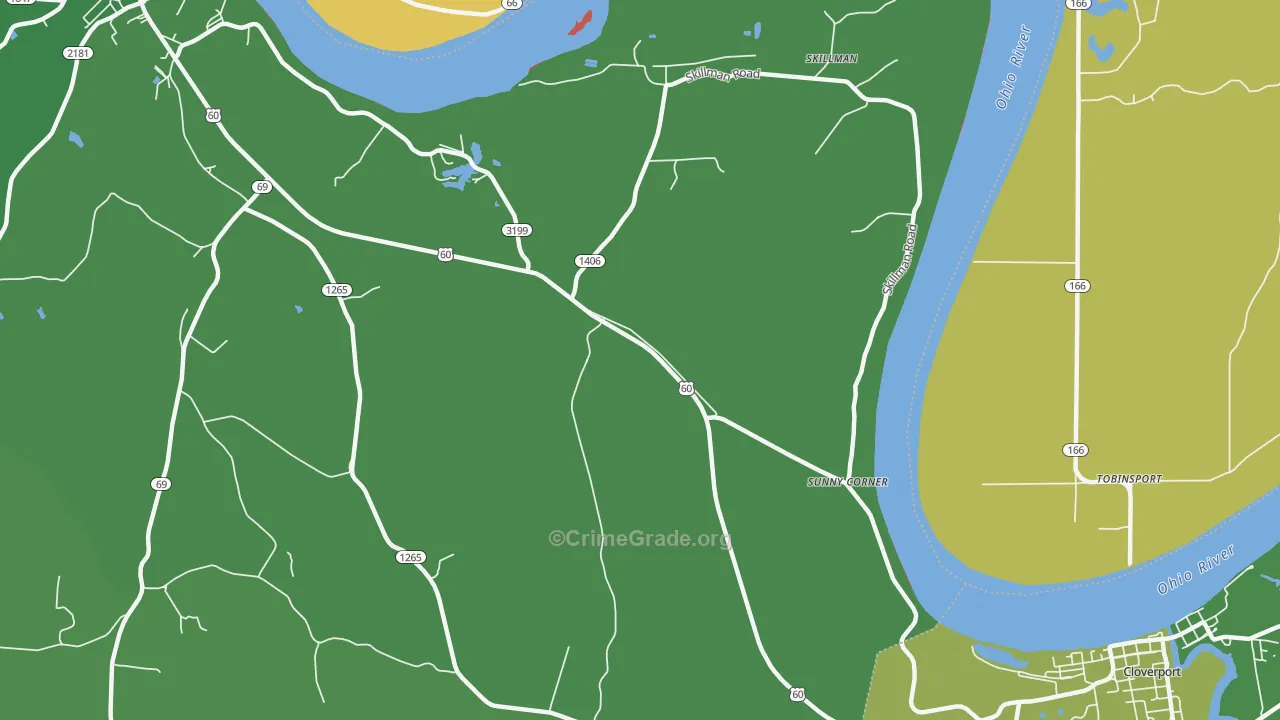 Sunny Corner, KY Map of Murder Rates