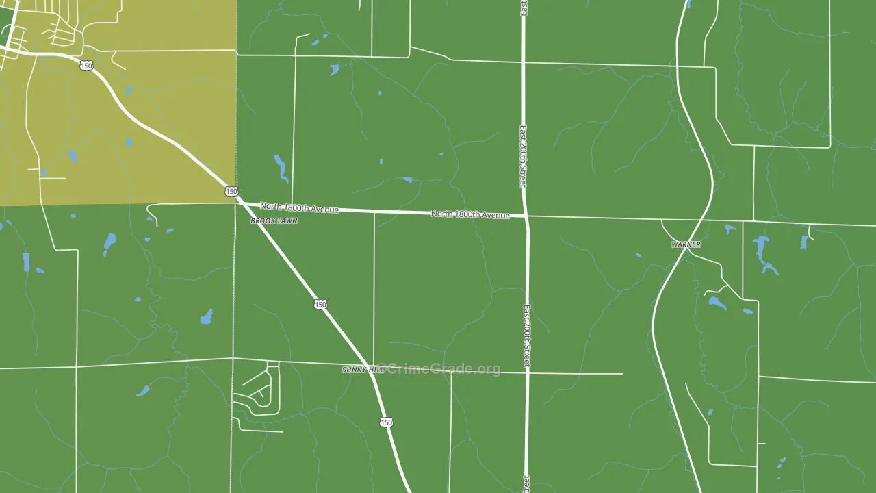 Sunny Hill, IL Map of Murder Rates