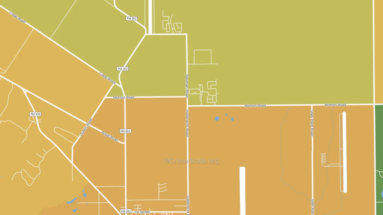 Sunny Side, TX Map of Murder Rates