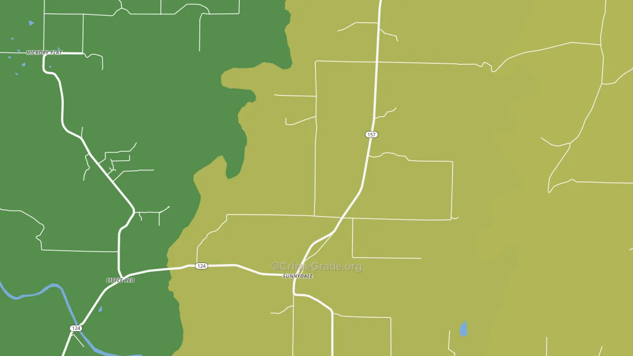 Sunnydale, AR Map of Murder Rates