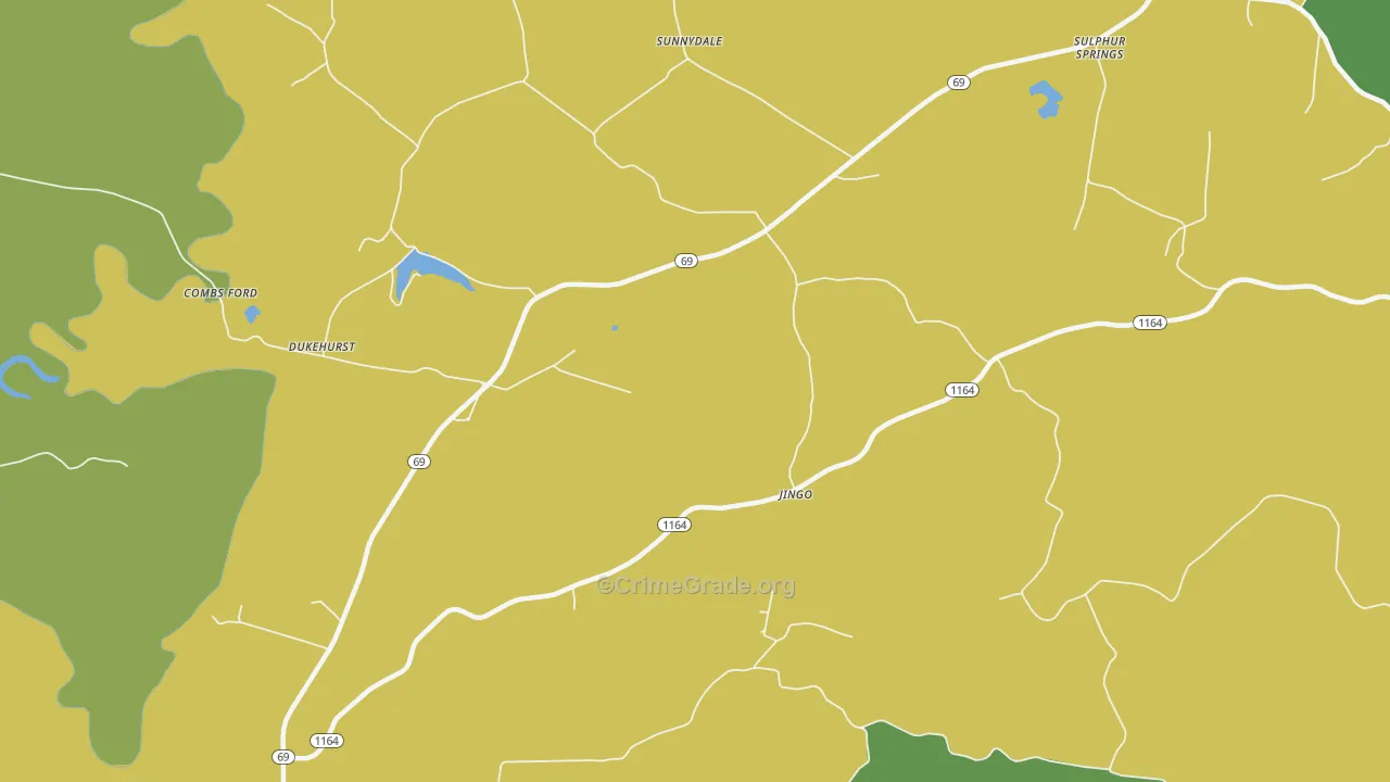 Sunnydale, KY Map of Murder Rates