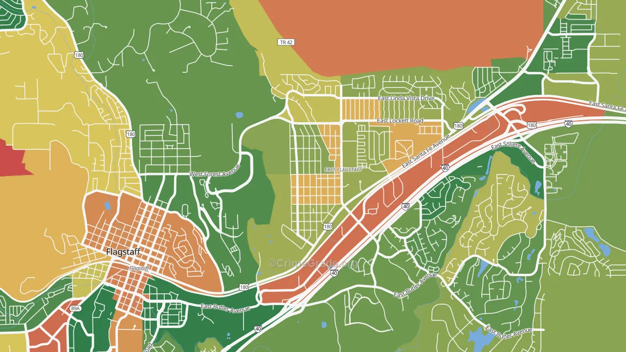 Sunnyside-Flagstaff, Flagstaff, AZ Map of Murder Rates