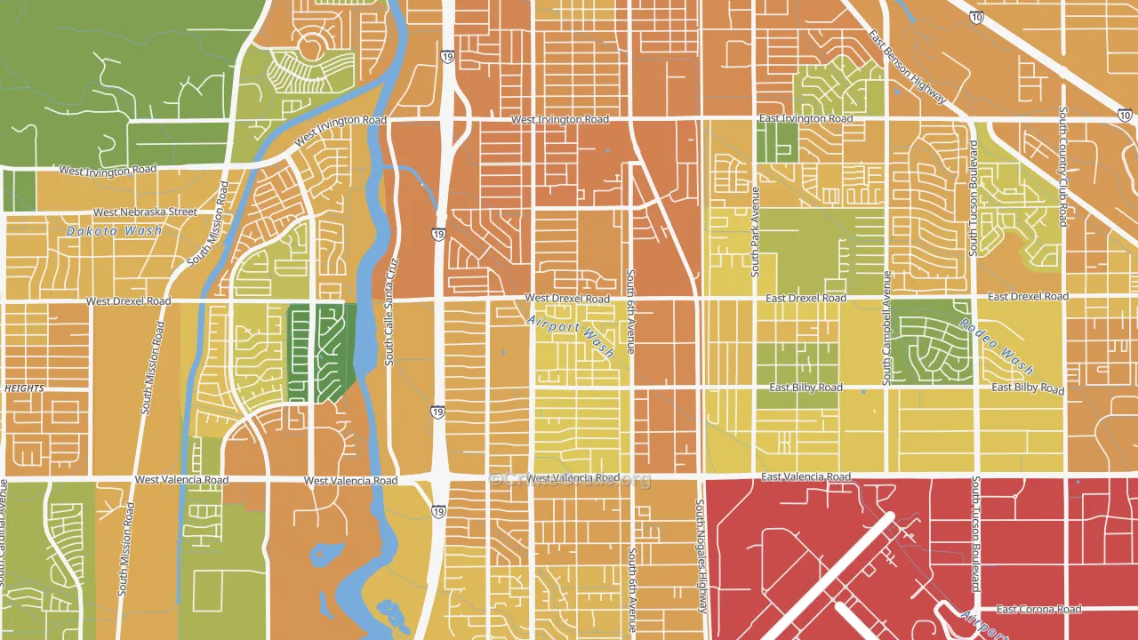 Sunnyside, Tucson, AZ Map of Murder Rates