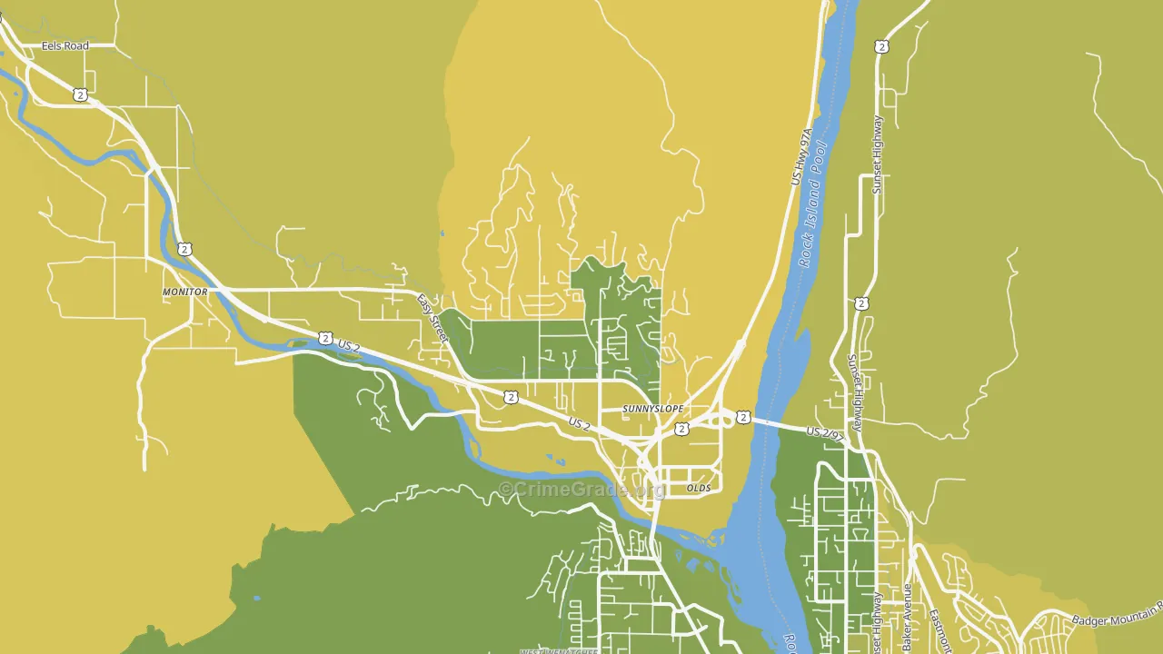 Sunnyslope, WA Map of Murder Rates