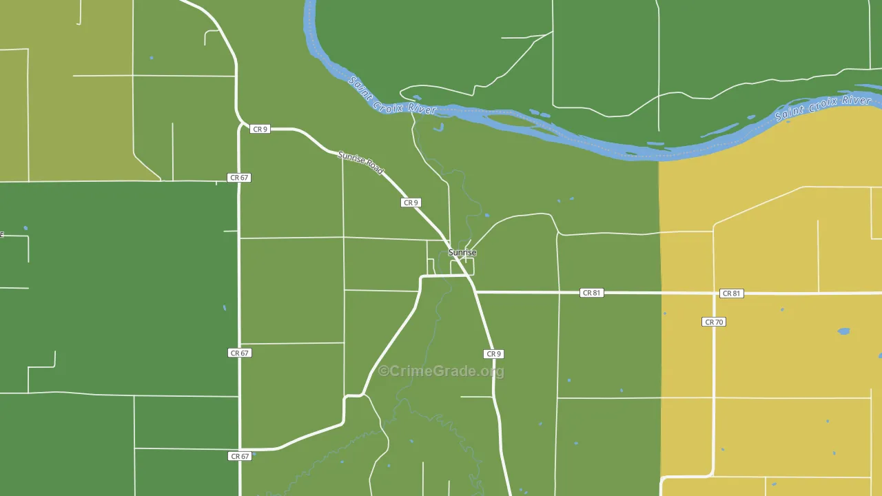 Sunrise, MN Map of Murder Rates