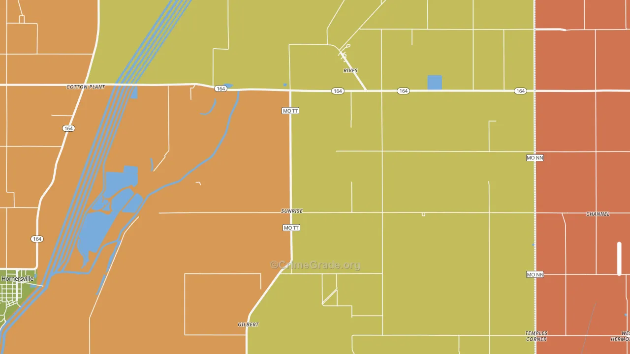 Sunrise, MO Map of Murder Rates