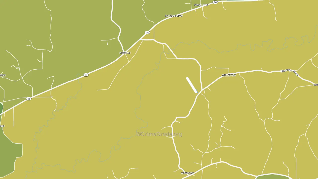 Sunrise, MS Map of Murder Rates