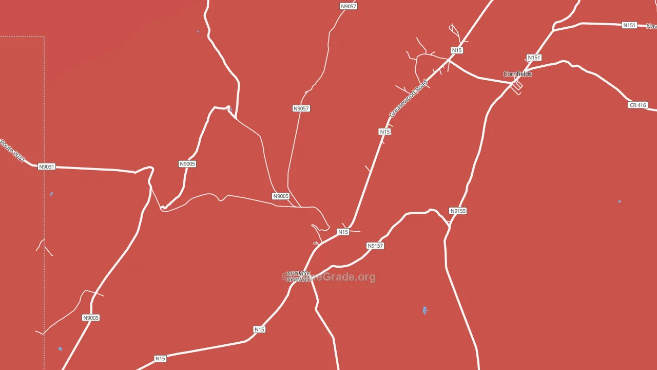 Sunrise Springs, AZ Map of Murder Rates