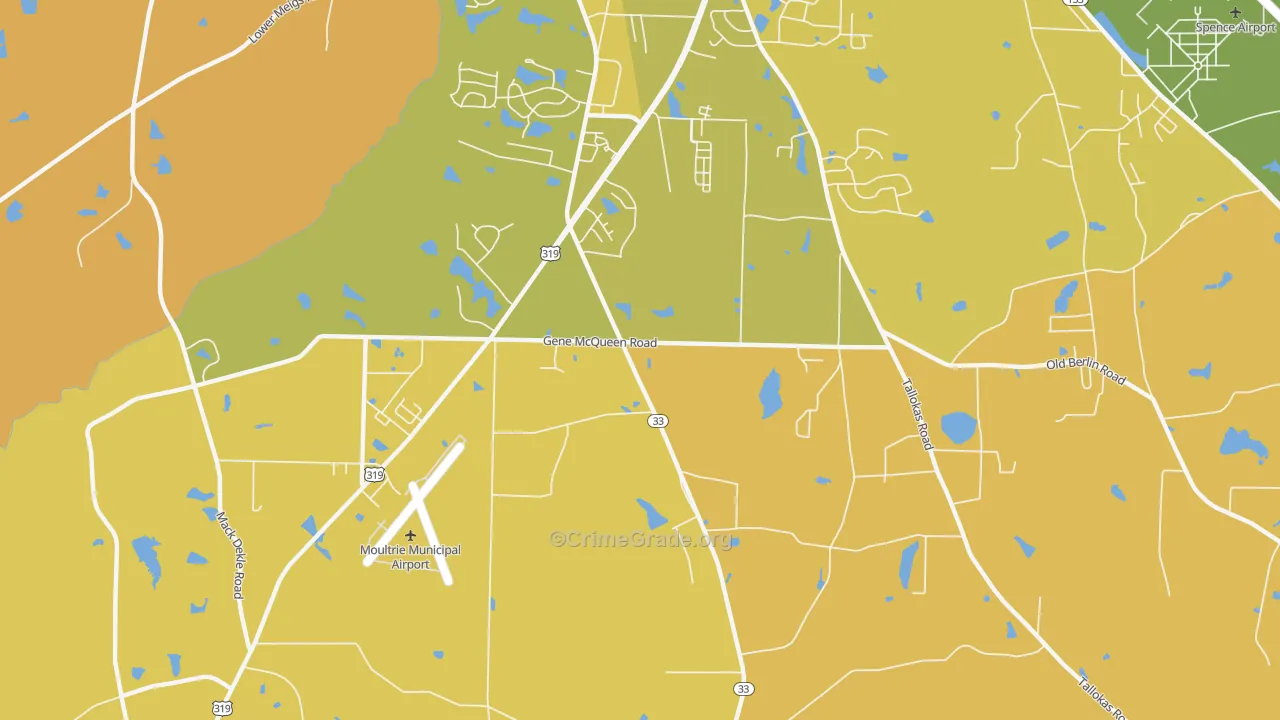 Sunset, GA Map of Murder Rates