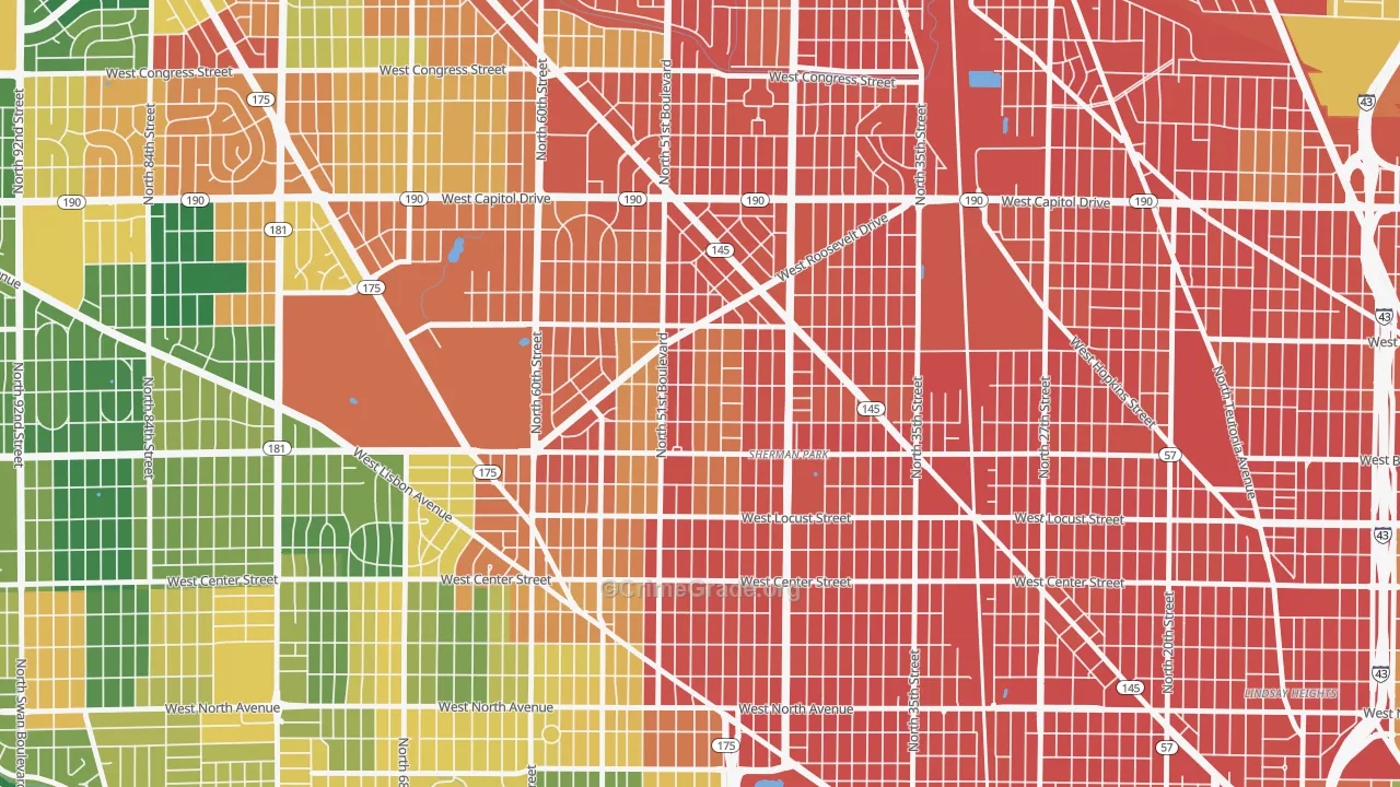 Sunset Heights, Milwaukee, WI Map of Murder Rates