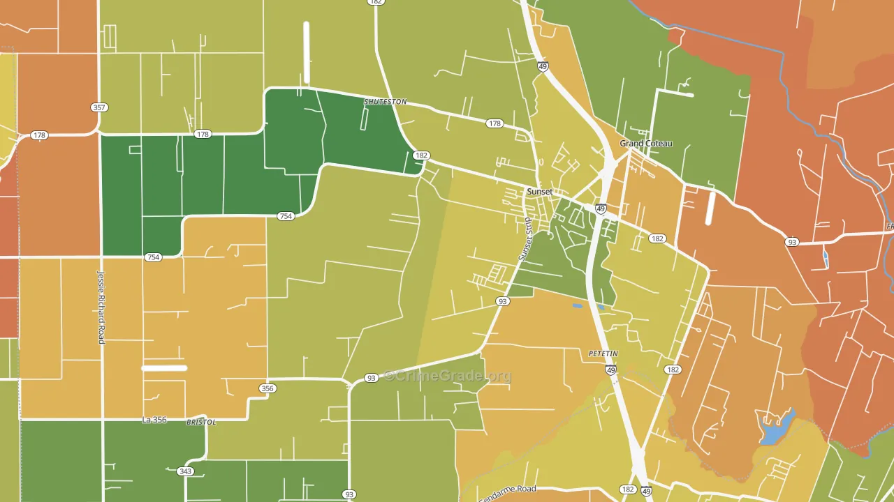 Sunset, LA Map of Murder Rates