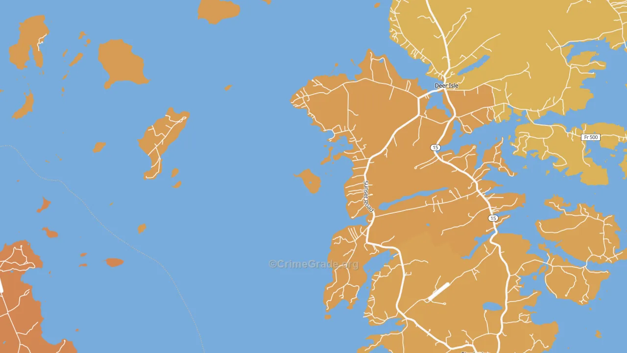 Sunset, ME Map of Murder Rates