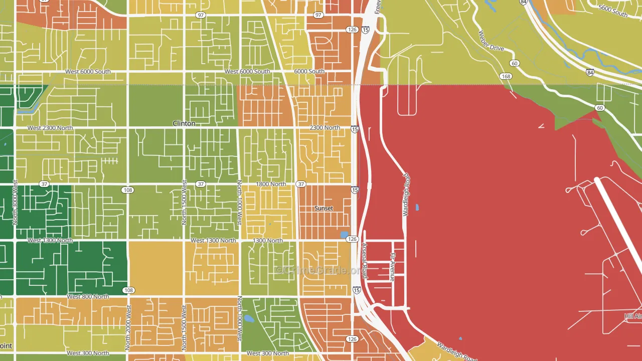 Sunset, UT Map of Murder Rates