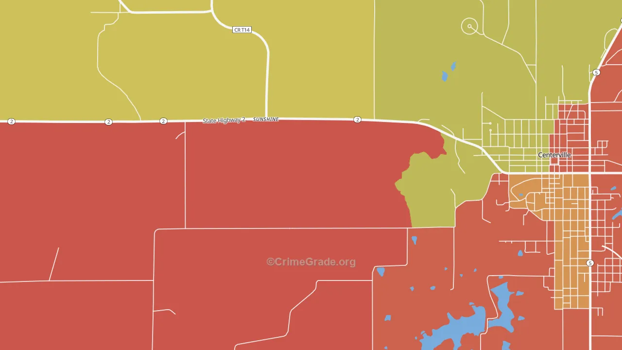 Sunshine, IA Map of Murder Rates