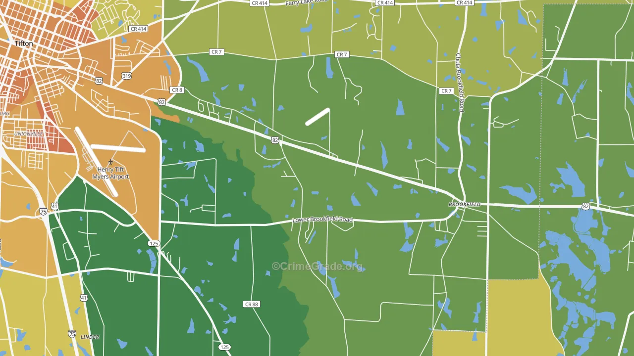 Sunsweet, GA Map of Murder Rates