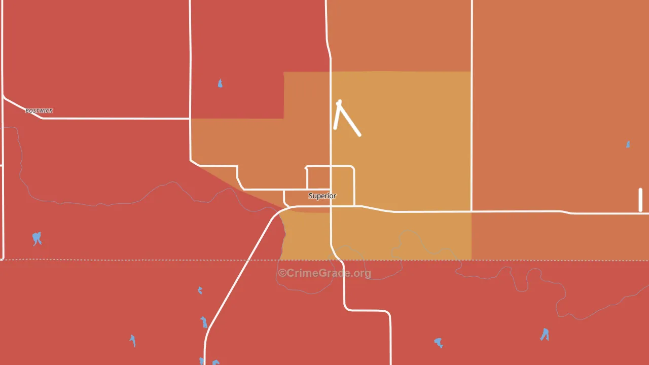 Superior, NE Map of Murder Rates