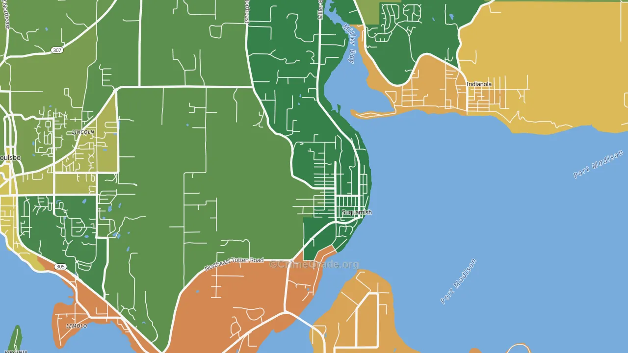 Suquamish, WA Map of Murder Rates