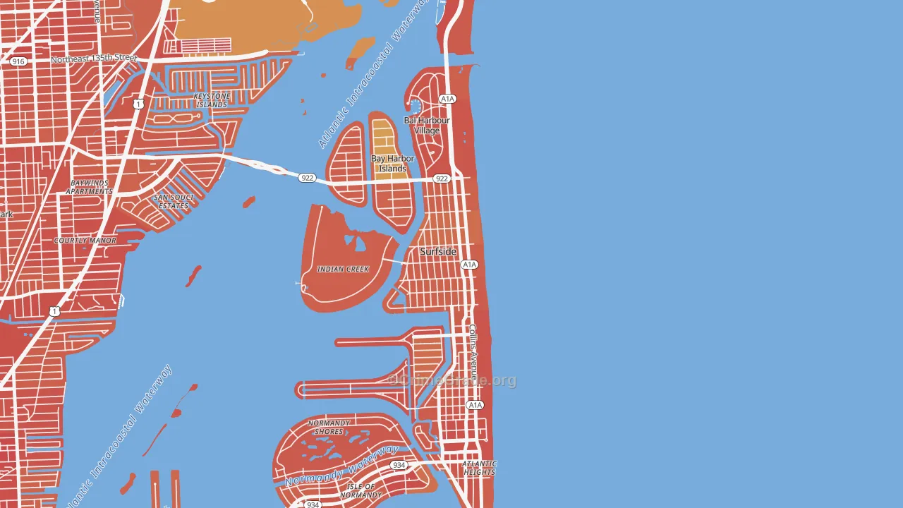 Surfside, FL Map of Murder Rates