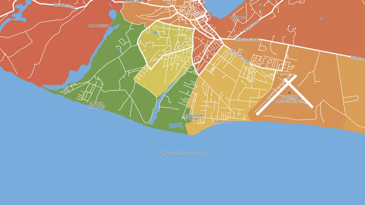 Surfside, MA Map of Murder Rates