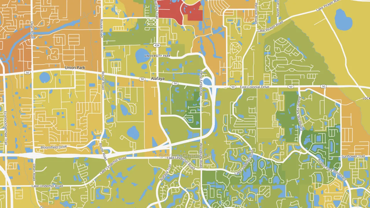 Sussex Place, Alafaya, FL Map of Murder Rates