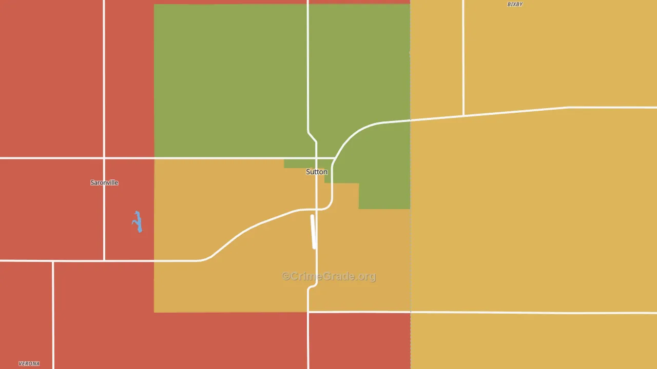 Sutton, NE Map of Murder Rates
