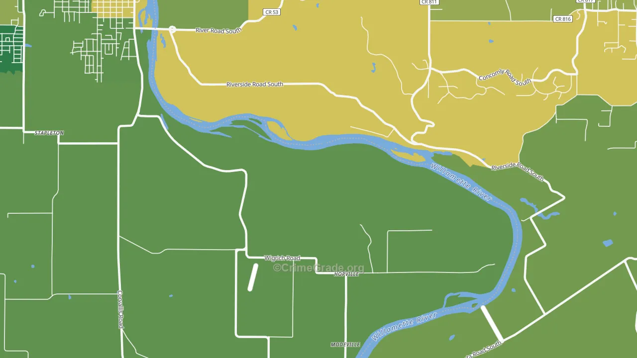 Suver, OR Map of Murder Rates