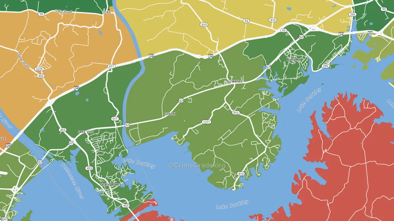 Suwanee, KY Map of Murder Rates