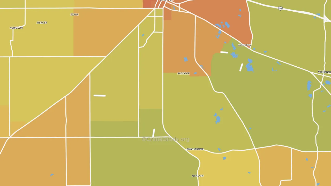 Suwannee County, FL Map of Murder Rates
