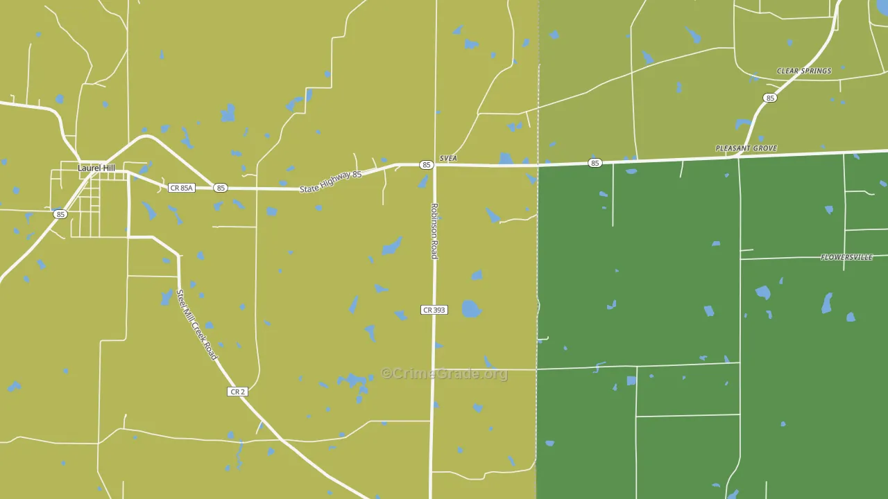 Svea, FL Map of Murder Rates