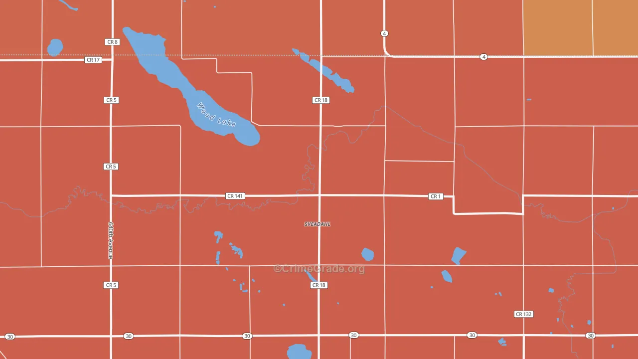 Sveadahl, MN Map of Murder Rates