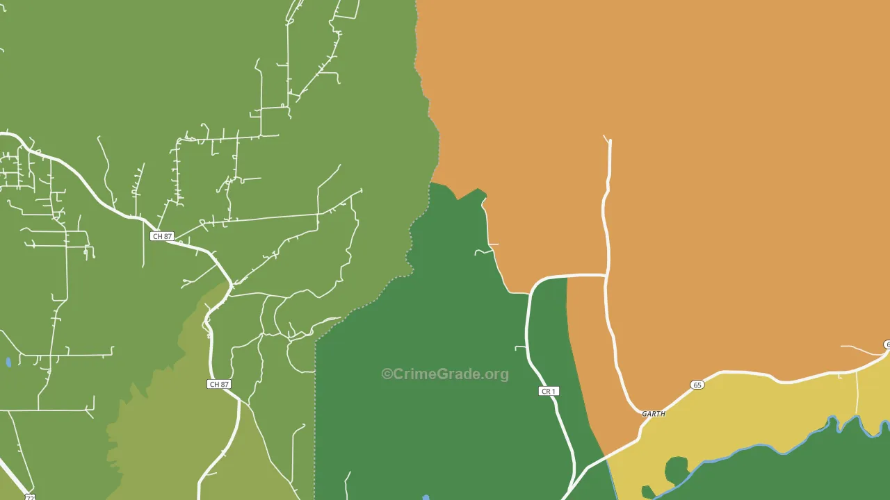 Swaim, AL Map of Murder Rates