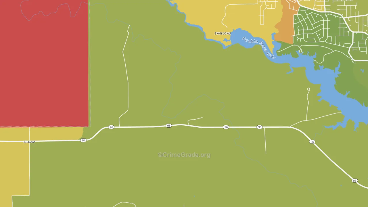 Swallows, CO Map of Murder Rates