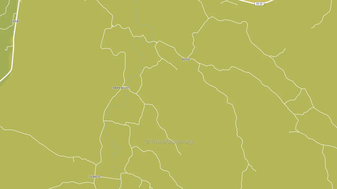 Swan Bluff, TN Map of Murder Rates