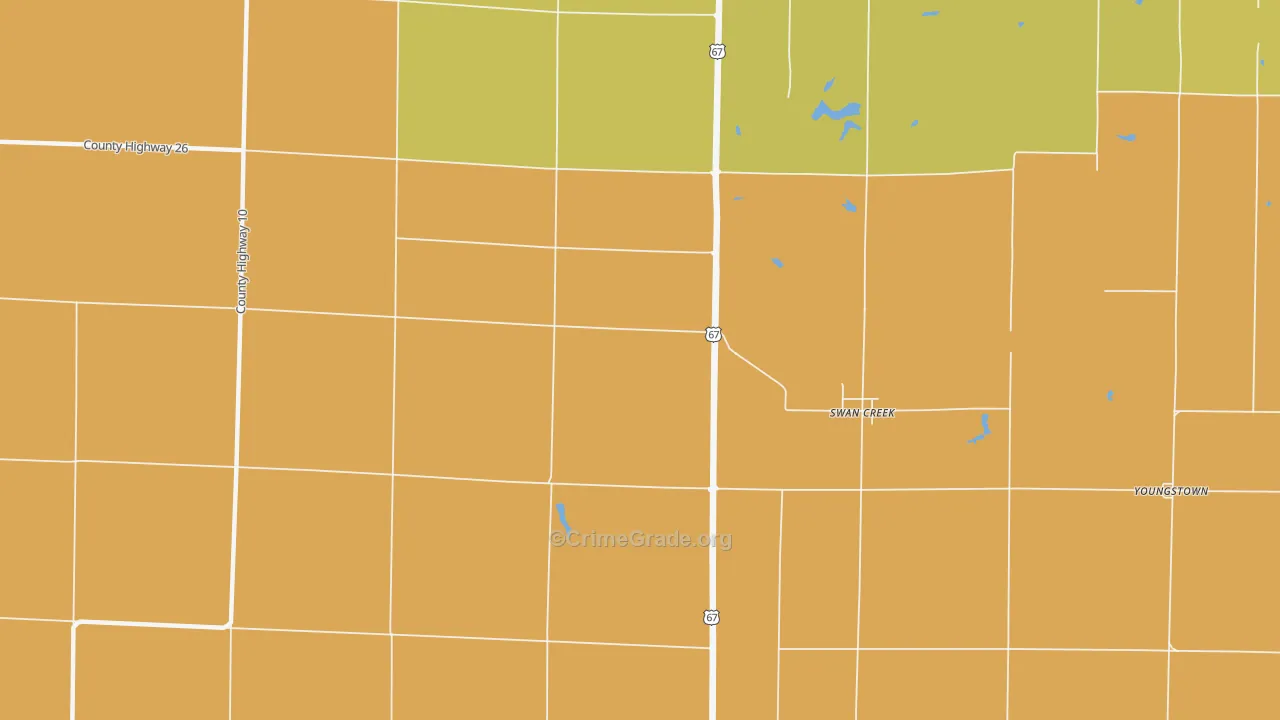 Swan Creek, IL Map of Murder Rates
