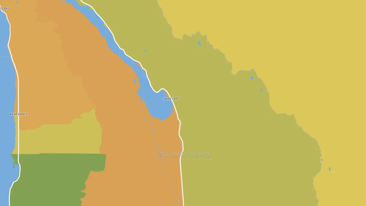 Swan Lake, MT Map of Murder Rates