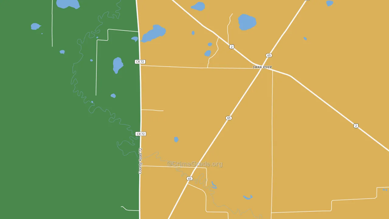 Swan River, MN Map of Murder Rates