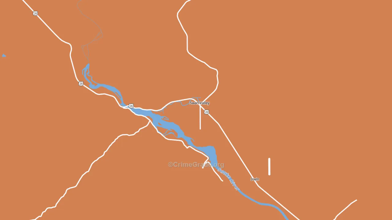 Swan Valley, ID Map of Murder Rates