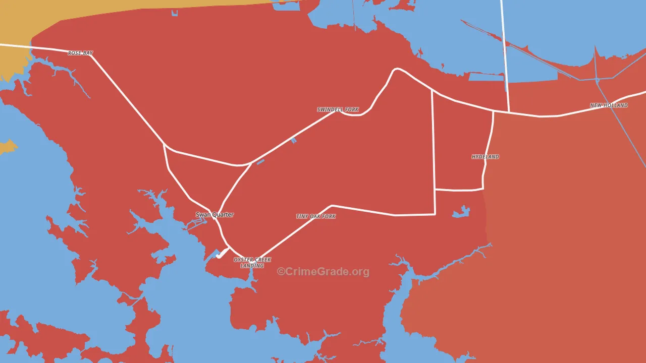 Swanquarter, NC Map of Murder Rates