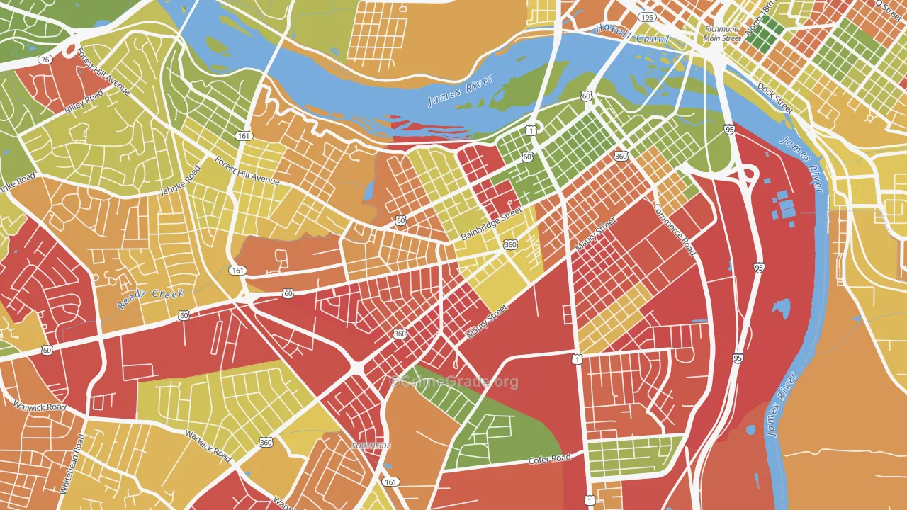 Swansboro, Richmond, VA Map of Murder Rates