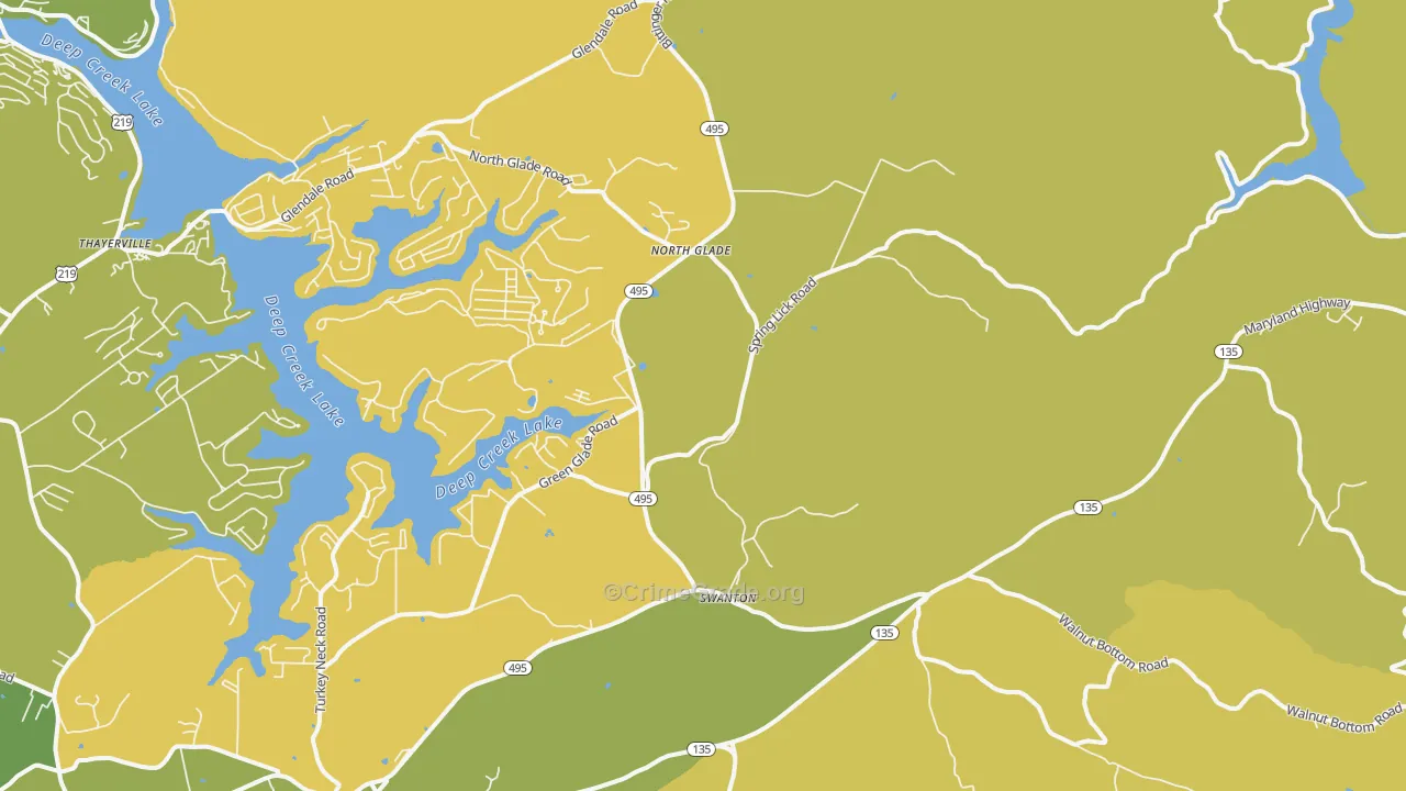 Swanton, MD Map of Murder Rates