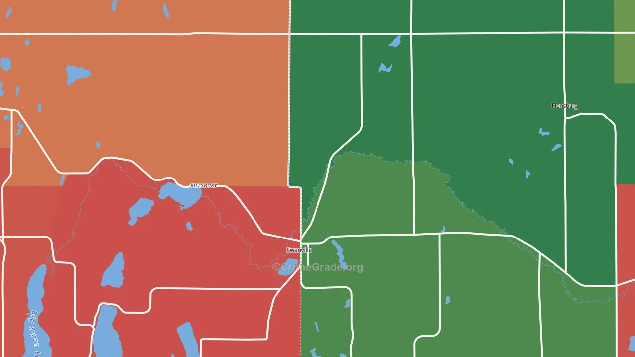Swanville, MN Map of Murder Rates