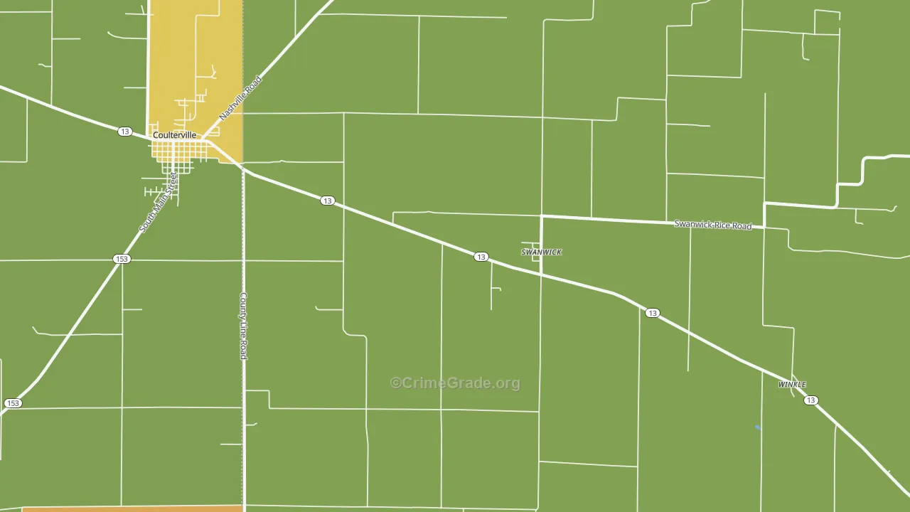 Swanwick, IL Map of Murder Rates