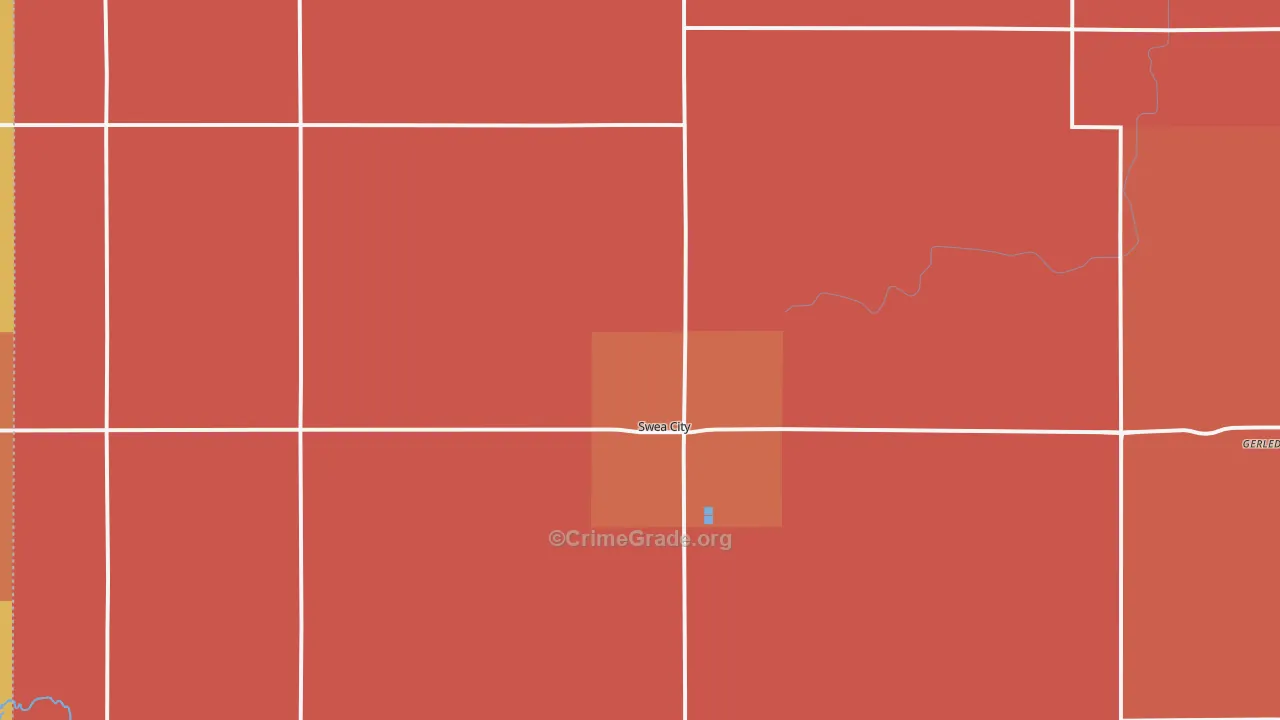 Swea City, IA Map of Murder Rates