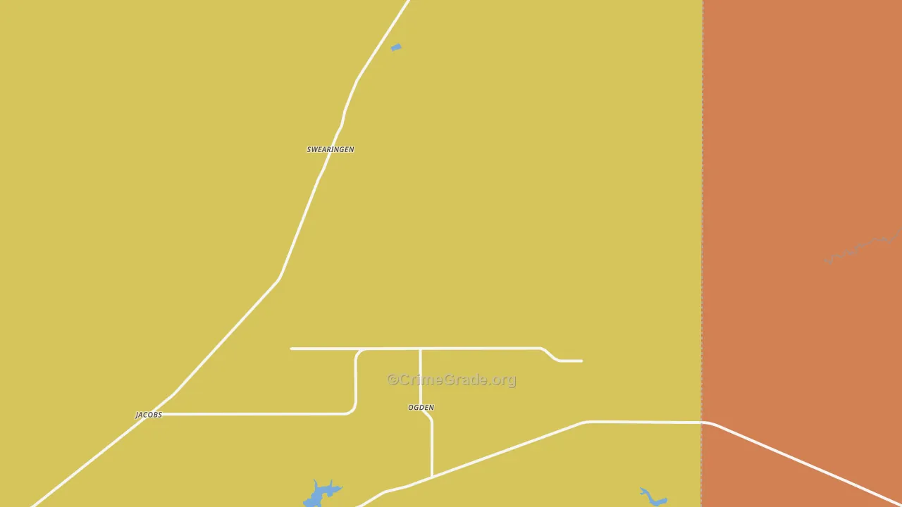 Swearingen, TX Map of Murder Rates