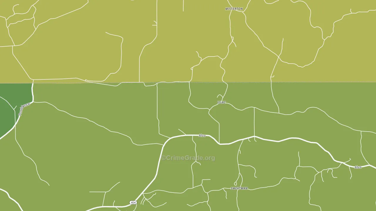 Sweatman, MS Map of Murder Rates