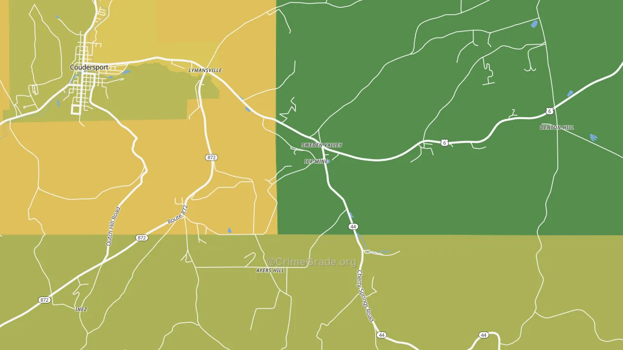 Sweden Valley, PA Map of Murder Rates