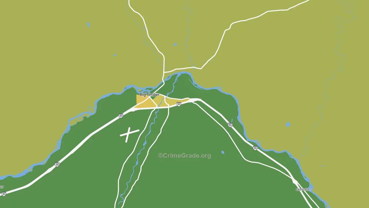 Sweet Grass County, MT Map of Murder Rates