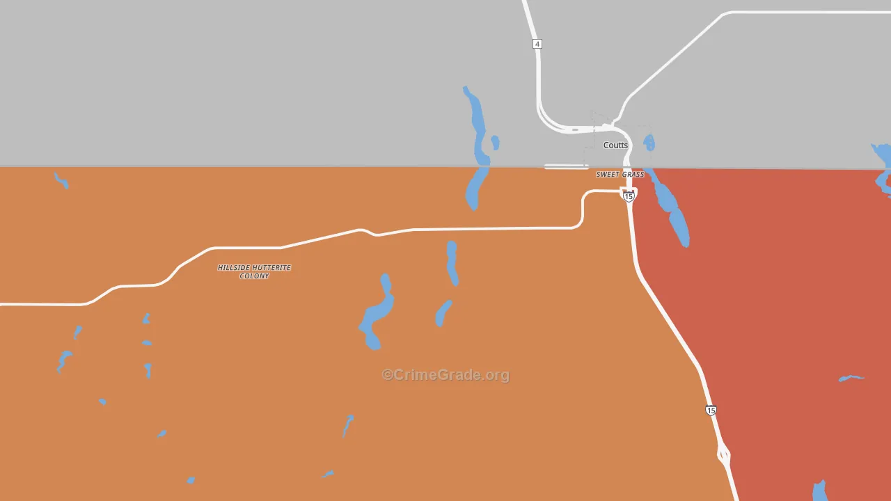 Sweet Grass, MT Map of Murder Rates