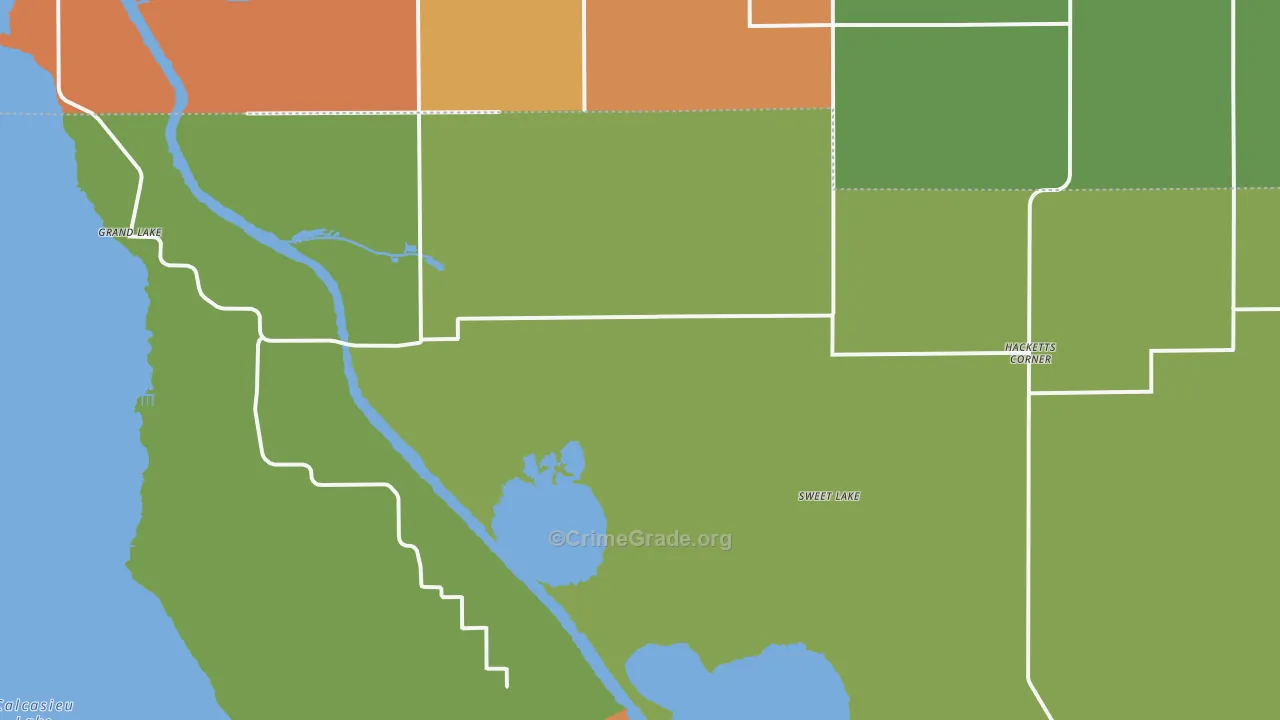Sweet Lake, LA Map of Murder Rates