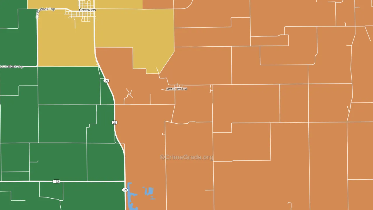 Sweet Water, IL Map of Murder Rates